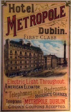 Metropole Hotel advertisement, from archiseek.com Image