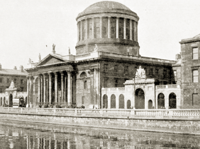 The Four Courts, from 'Dublin and the “Sinn Féin” Rising', Wilson Hartnell & Co., 1916 Image