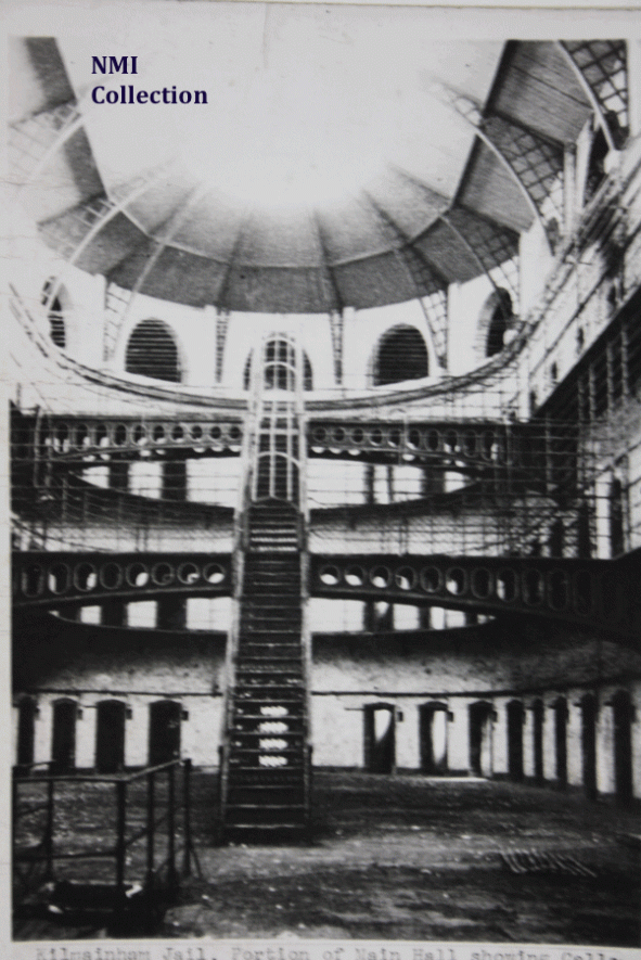 Kilmainham Gaol's main hall (NMI Collection) The Victorian Wing's central stairwell, Kilmainham Gaol (NMI Collection)