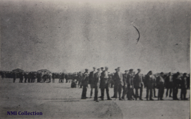 Prisoners being counted after after tunnel escape, September 1921, Rath Internment Camp (NMI Collection) 