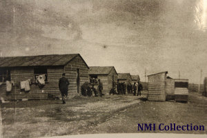 Row of prisoners' huts at Rath Internment Camp (NMI Collection) 