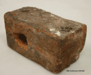 Portobello Barracks brick with bullet (NMI Collection - EW.683) 