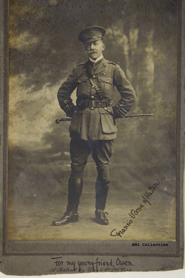 Major Sir Francis Vane, photograph autographed for Owen Sheehy Skeffington (NMI Collection)